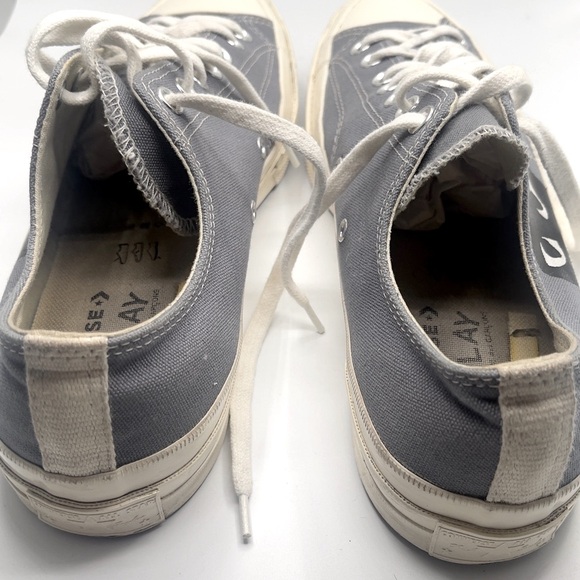 Converse Comme des Garcons CDG PLAY x Chuck 70 Low 'Steel Grey' Sneaker Size 11 - Picture 6 of 10